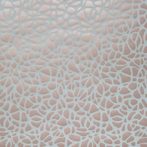 Pebble Beach Rose Gold Luxury Patterned Wallpaper