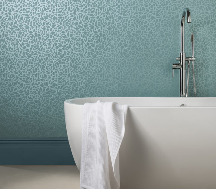 Pebble Seafoam Green Luxury Bead Wallpaper