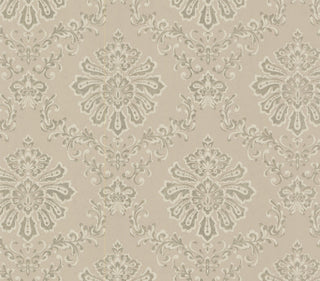 Broughton Taupe Natural Luxury Damask Wallpaper