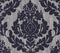 Faversham Navy Blue Luxury Flock Wallpaper