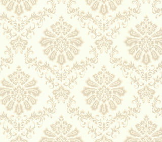 Broughton Natural Luxury Damask Wallpaper