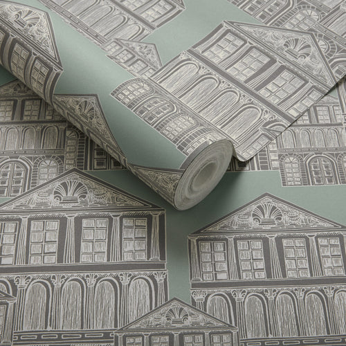 Maison Neo Mint Green Luxury Patterned Wallpaper