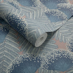 Clarice Soft Blue Luxury Art Deco Wallpaper