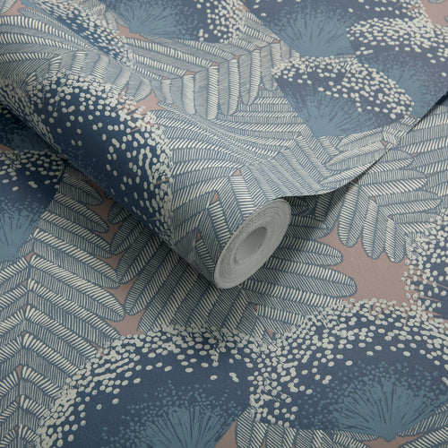 Clarice Soft Blue Luxury Art Deco Wallpaper