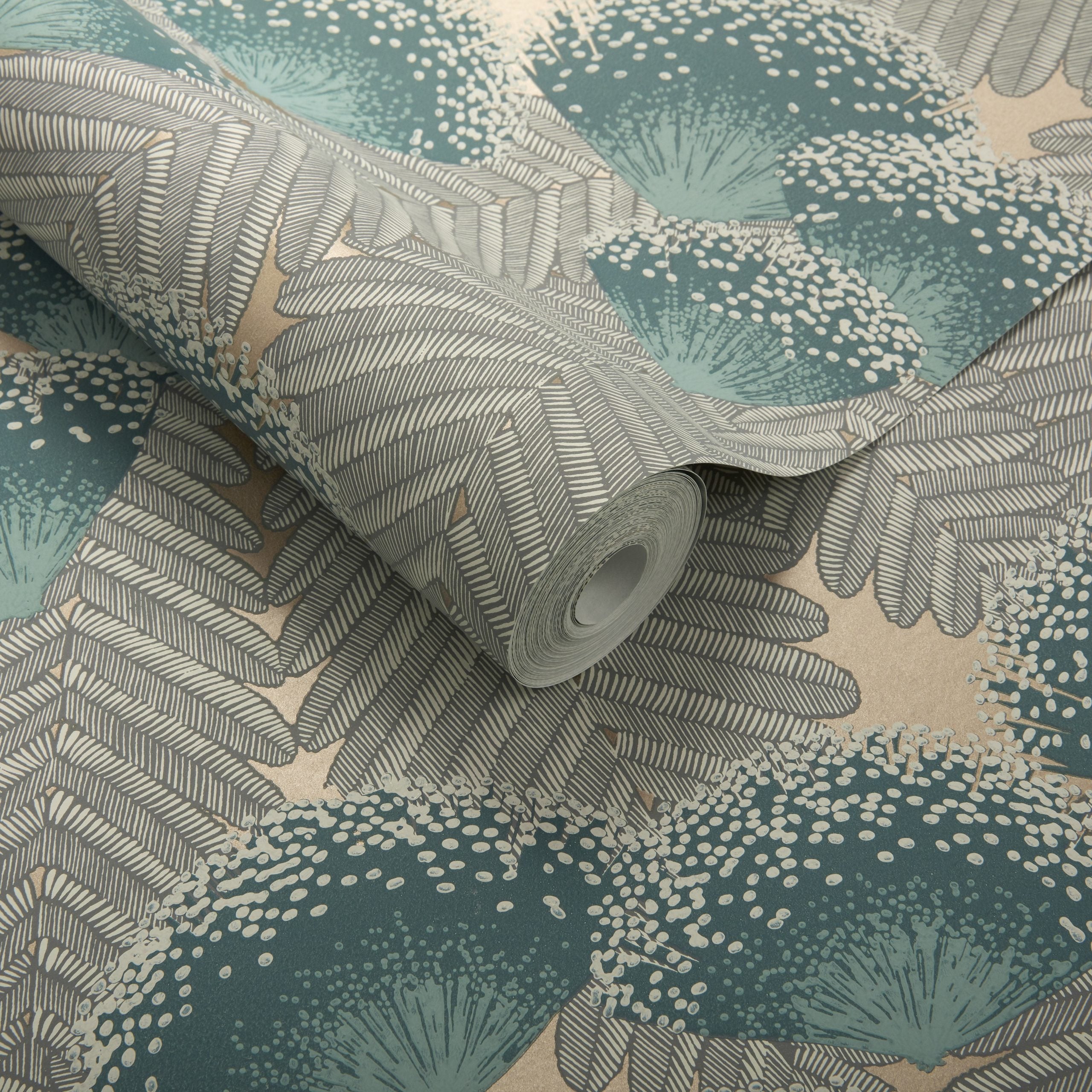 Clarice Emerald Green Luxury Art Deco Wallpaper