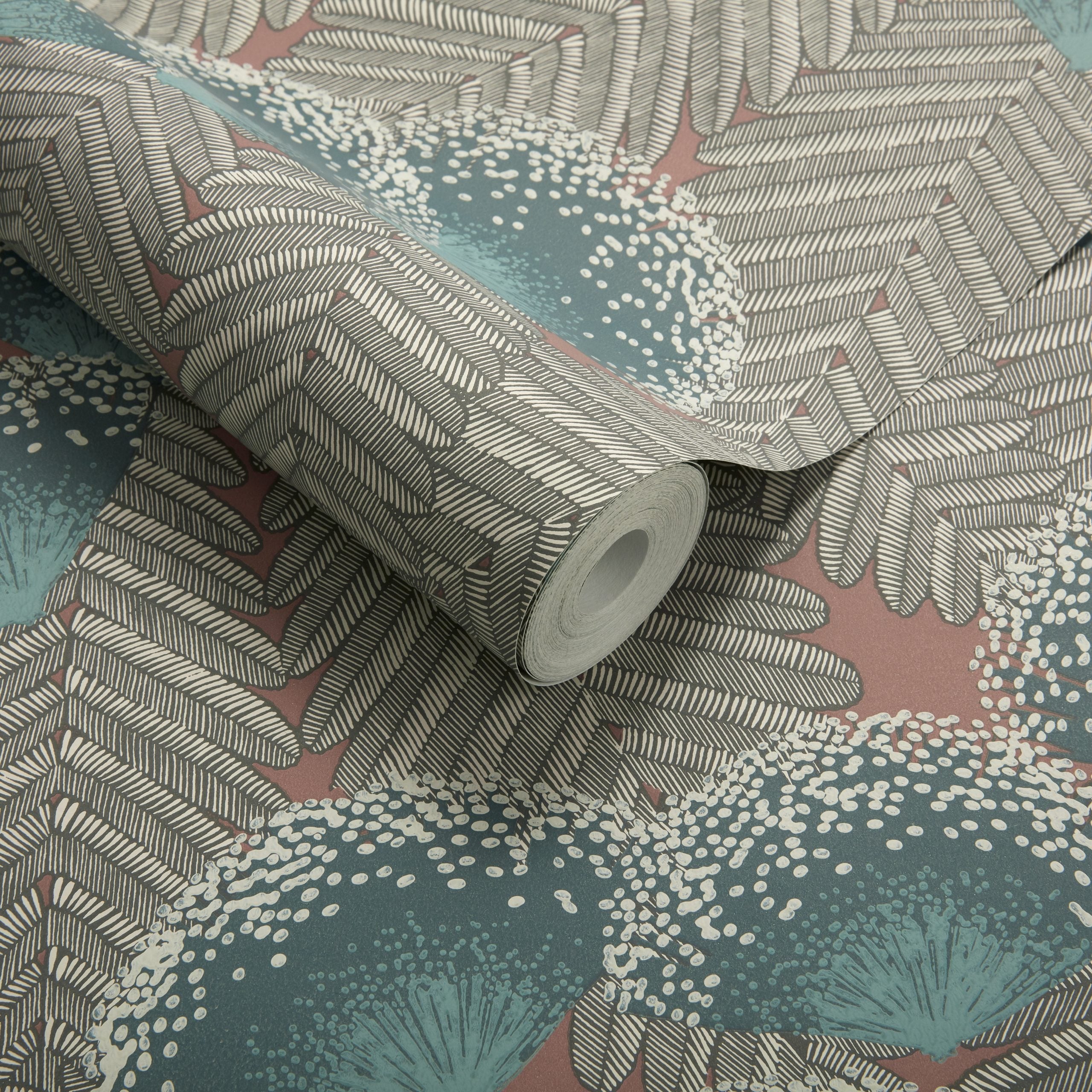 Clarice Cantaloupe Green Luxury Art Deco Wallpaper