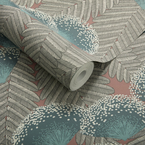 Clarice Cantaloupe Green Luxury Art Deco Wallpaper