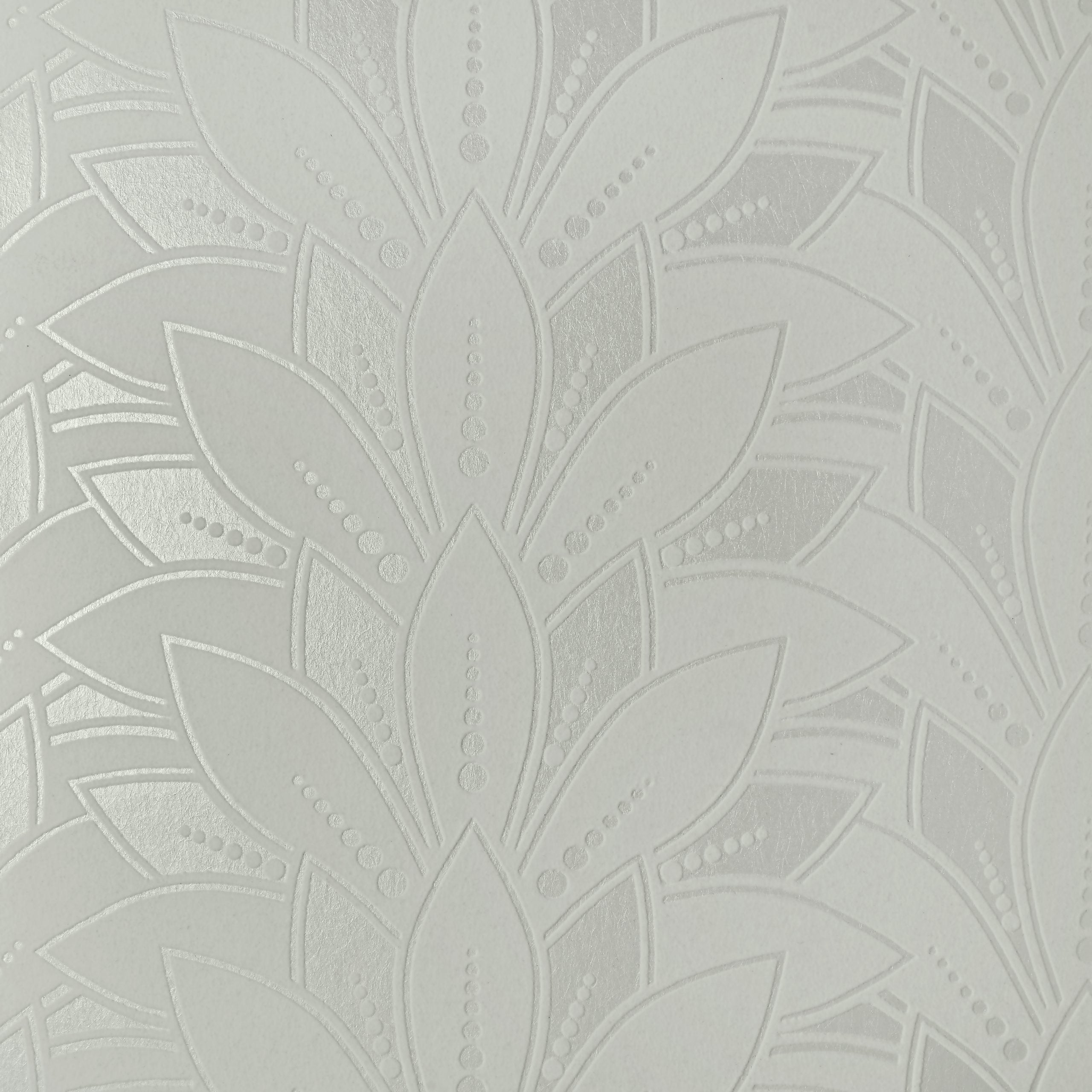 Astoria Ivory Cream Luxury Flock Wallpaper