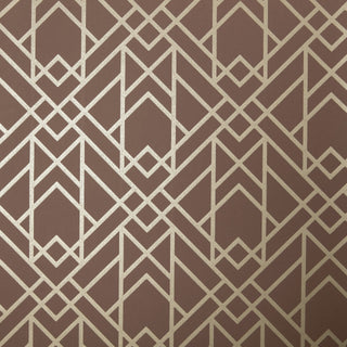 Metro Amber Glow Orange Luxury Geometric Wallpaper