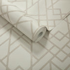 Metro Sand Neutral Luxury Geometric Wallpaper