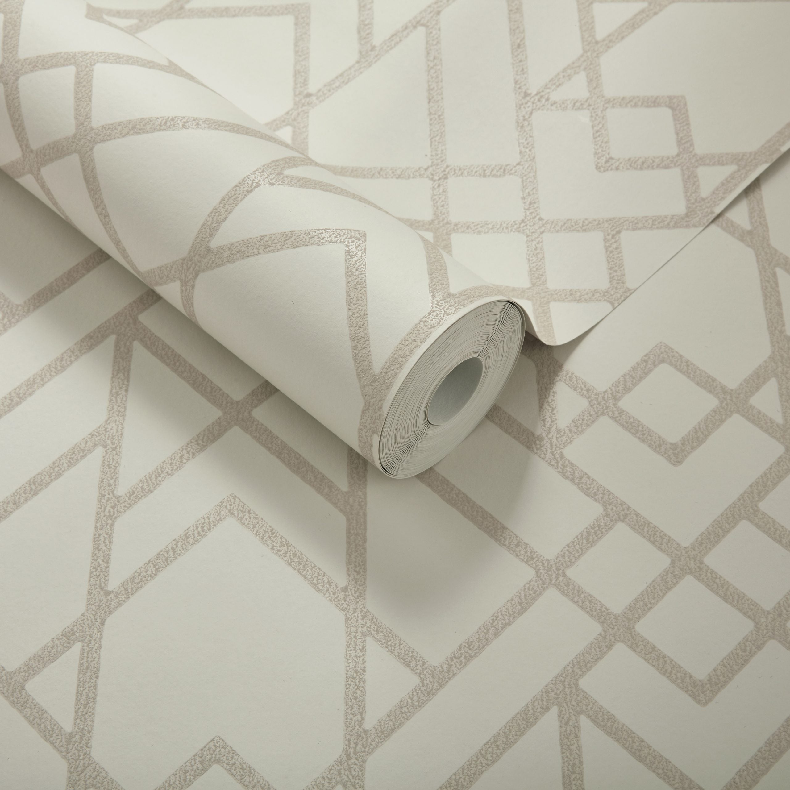 Metro Sand Neutral Luxury Geometric Wallpaper