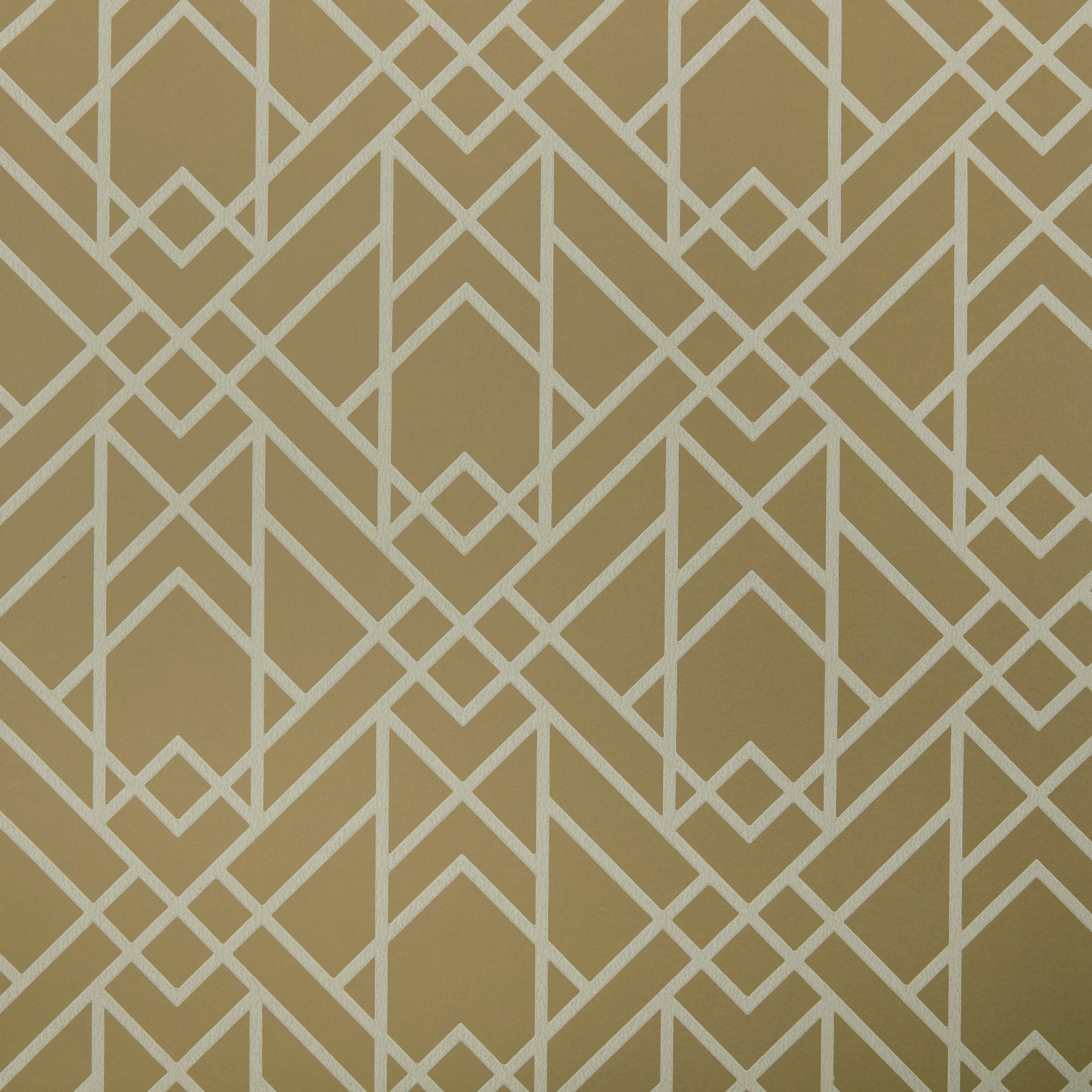 Metro Mustard Yellow Luxury Geometric Wallpaper