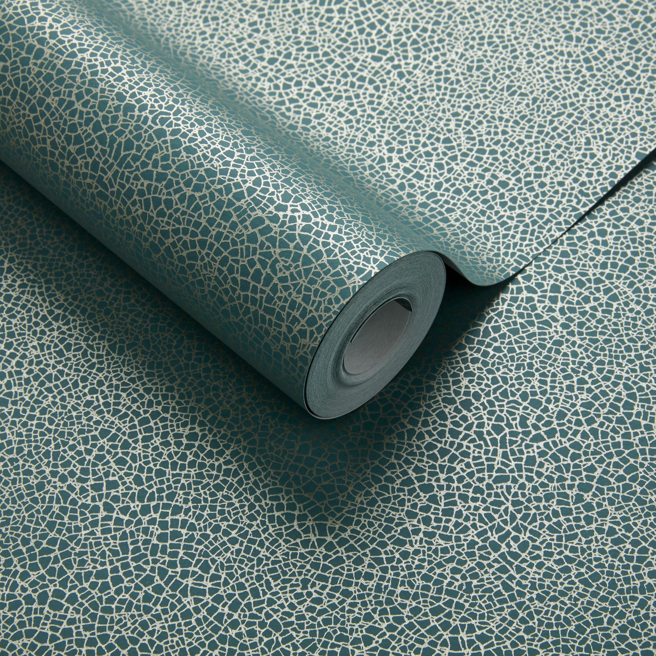 Emile Emerald Green Luxury Crackle Wallpaper