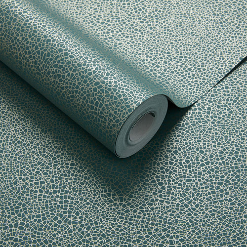 Emile Emerald Green Luxury Crackle Wallpaper