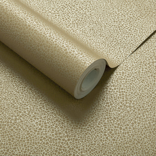Emile Mustard Yellow Luxury Crackle Wallpaper