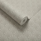 Elodie Ivory Cream Luxury Art Deco Wallpaper
