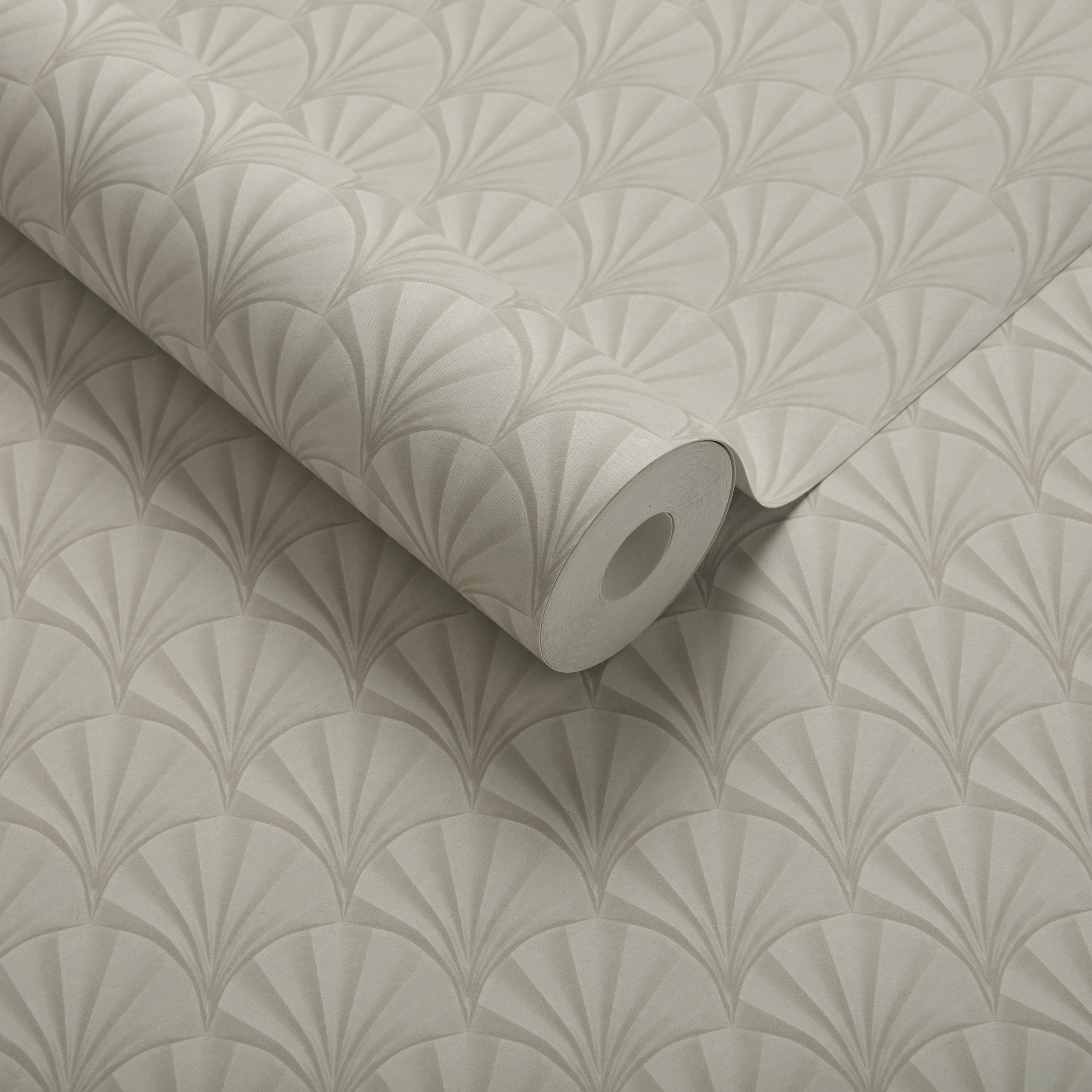 Elodie Ivory Cream Luxury Art Deco Wallpaper