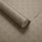 Elodie Honey Beige Luxury Art Deco Wallpaper