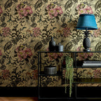 Hedgerow Bracken Gold Luxury Feature Wallpaper