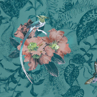 Hedgerow Mineral Green Luxury Feature Wallpaper