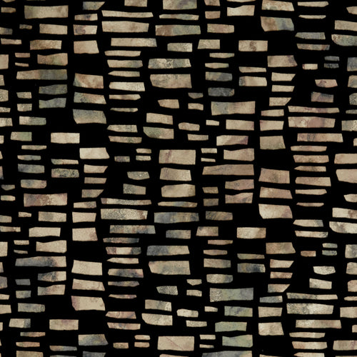 Fusion Bracken Black Luxury Flock Wallpaper