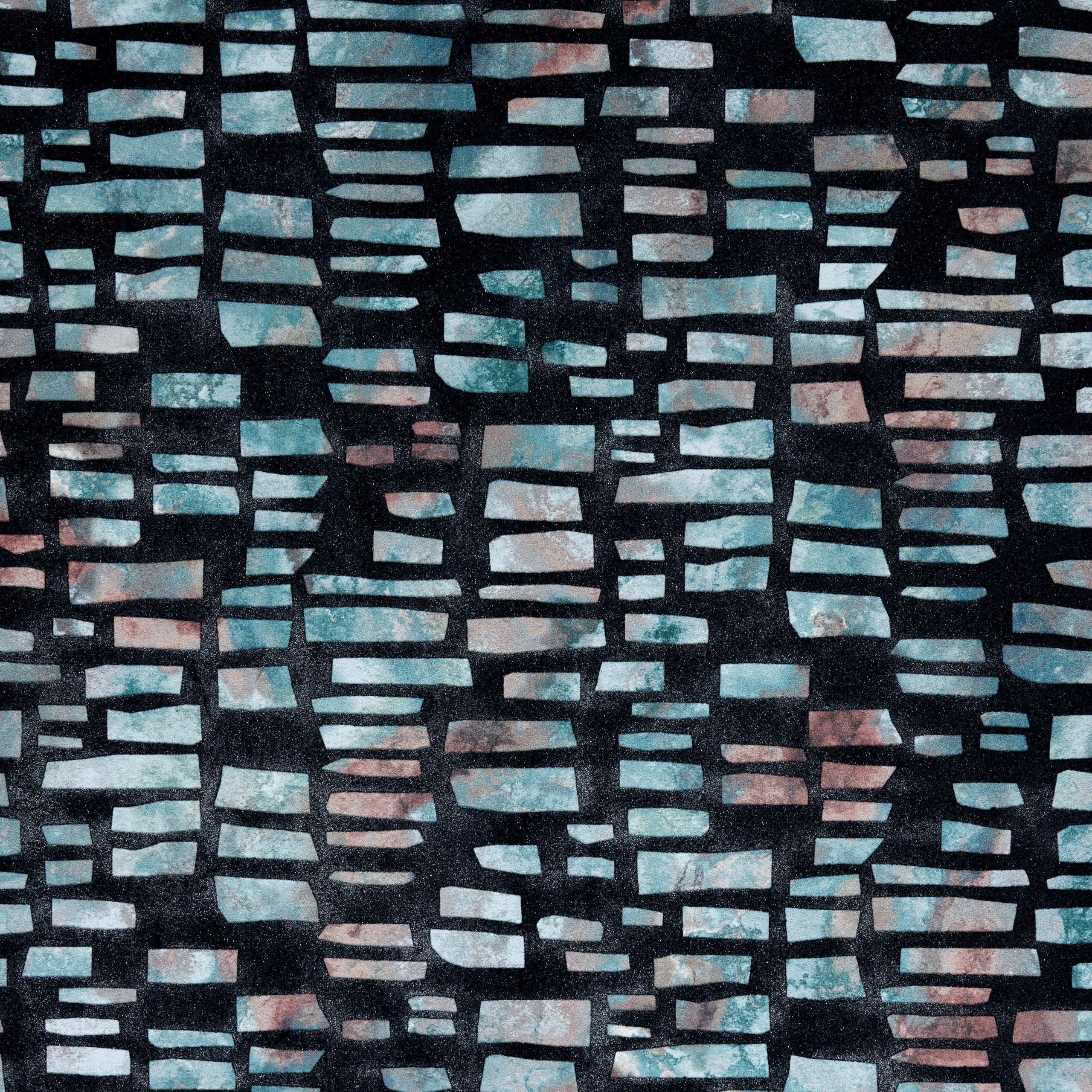 Fusion Mineral Black Luxury Flock Wallpaper