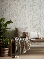 Fusion Pearl Cream Luxury Geometric Wallpaper