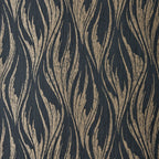 Ripple Bracken Gold and Black Luxury Feature Wallpaper