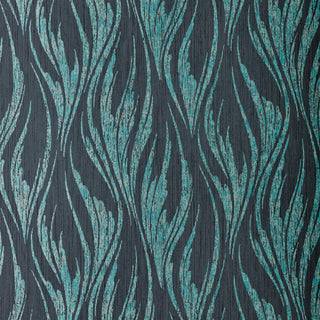 Ripple Mineral Green and Black Luxury Feature Wallpaper