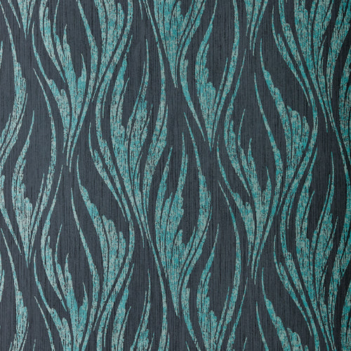 Ripple Mineral Green and Black Luxury Feature Wallpaper