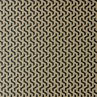 Rattan Bracken Gold and Black Luxury Geometric Wallpaper