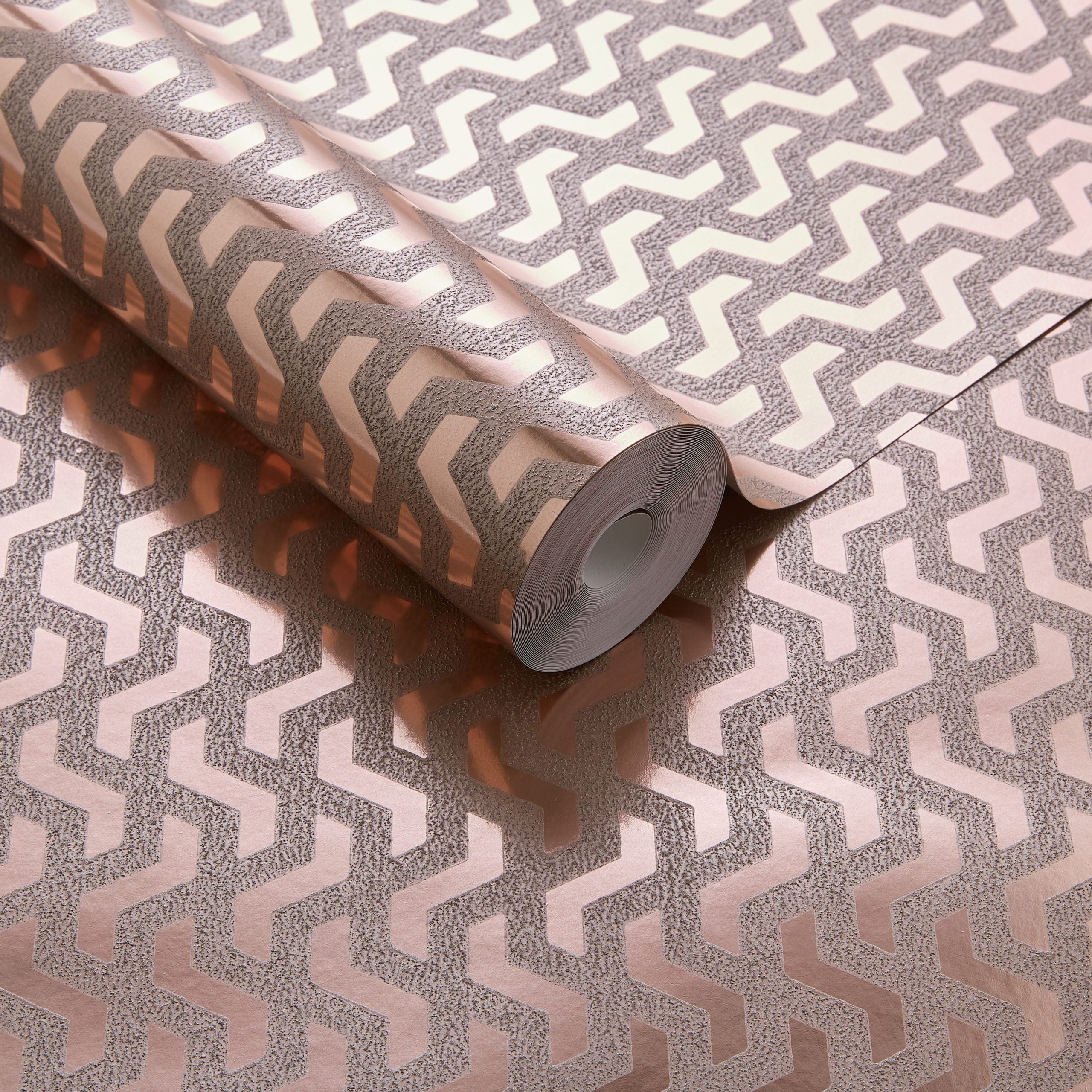 Rattan Rose Gold Luxury Foil Wallpaper
