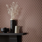 Rattan Rose Gold Luxury Foil Wallpaper