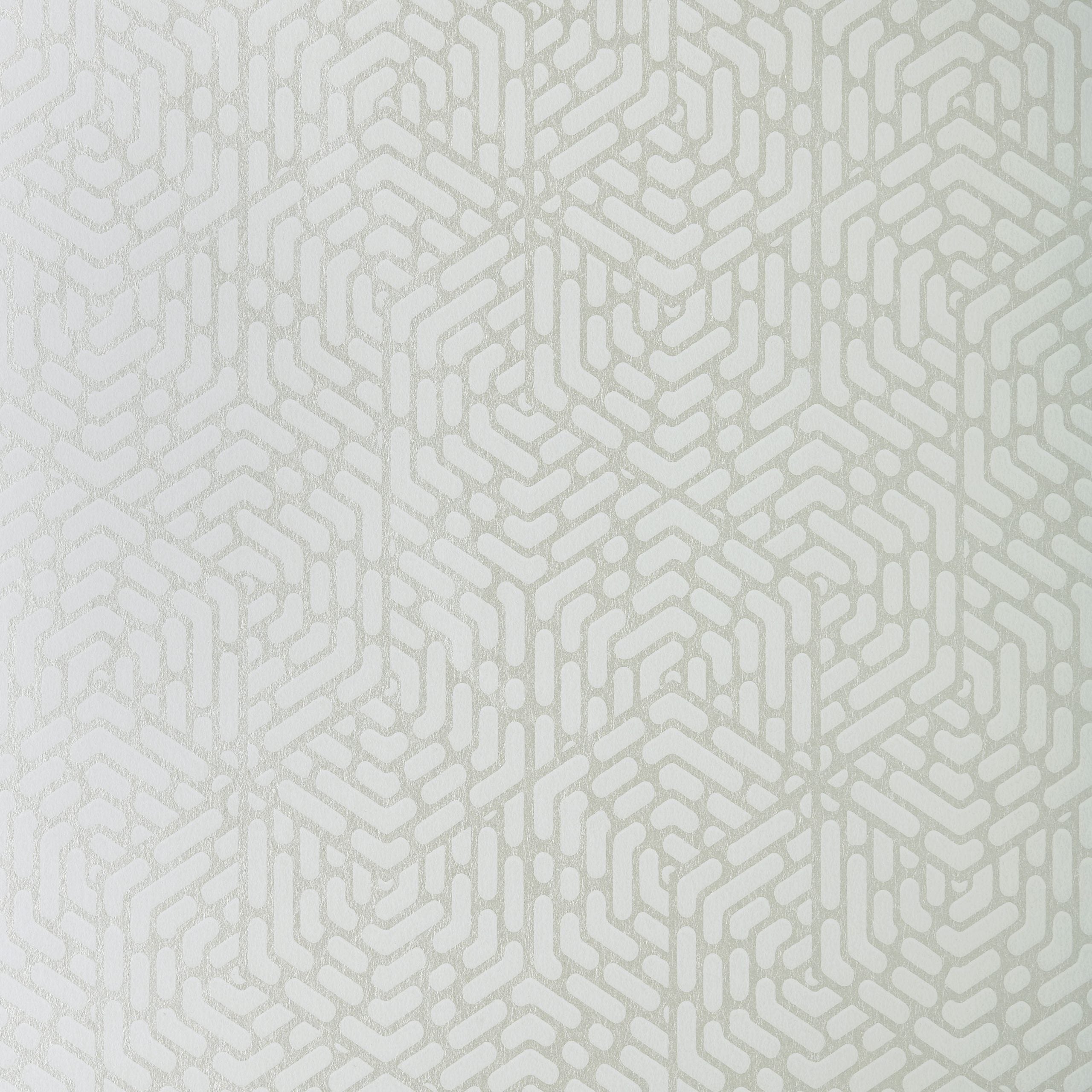 Willow Pearl Cream Luxury Geometric Wallpaper