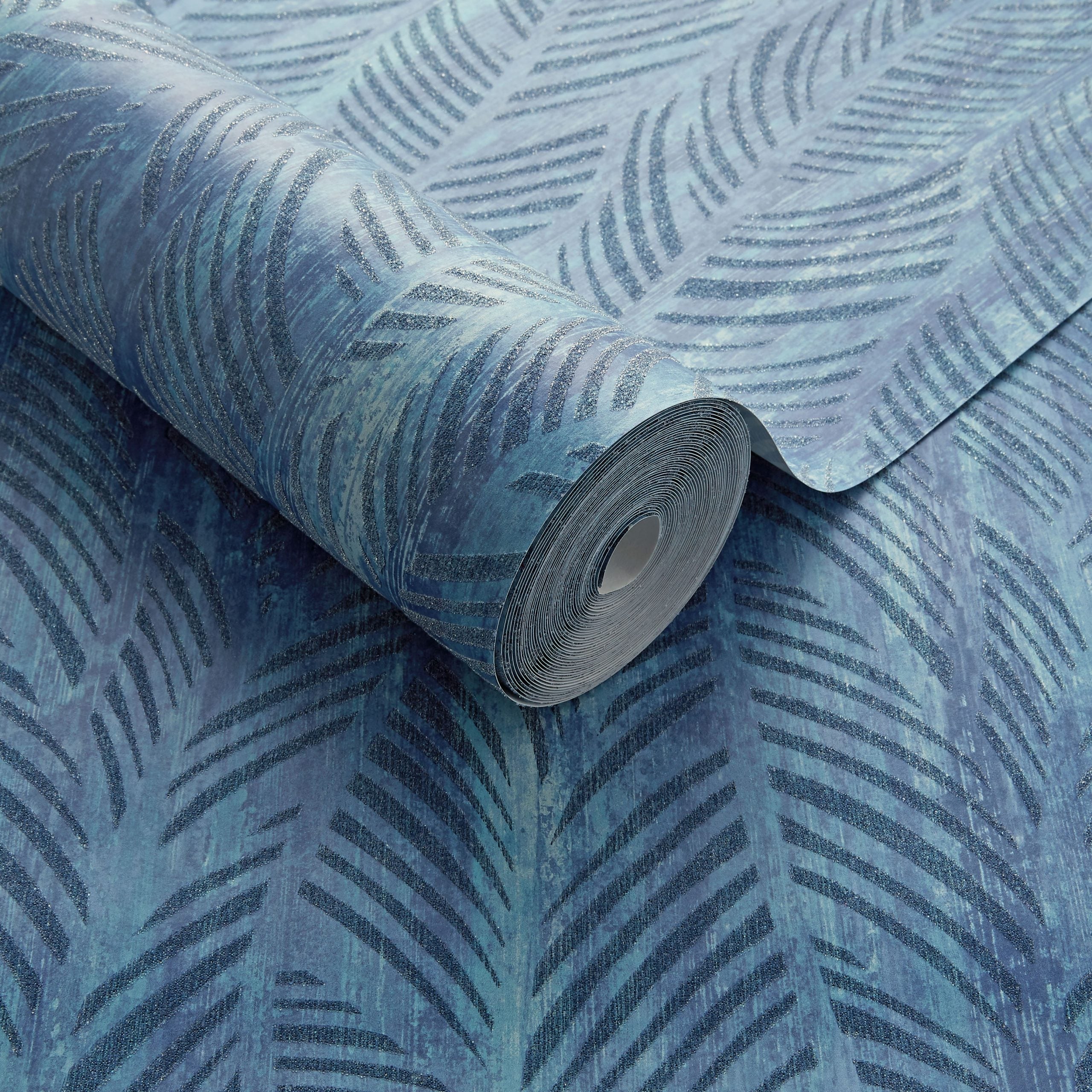 Bramble Blue Dusk Luxury Bead Wallpaper