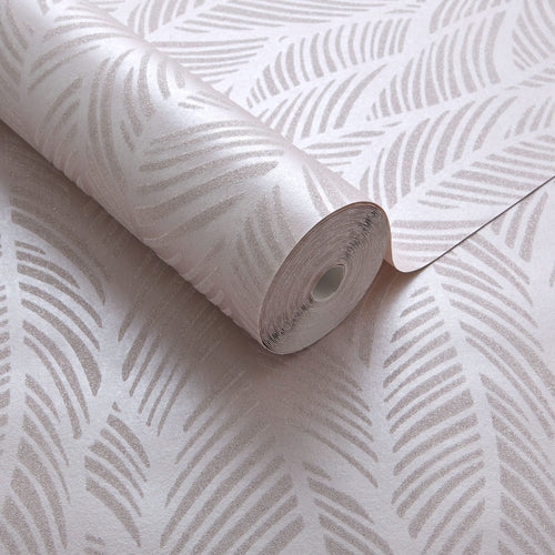 Bramble Chamomile Pink Luxury Bead Wallpaper