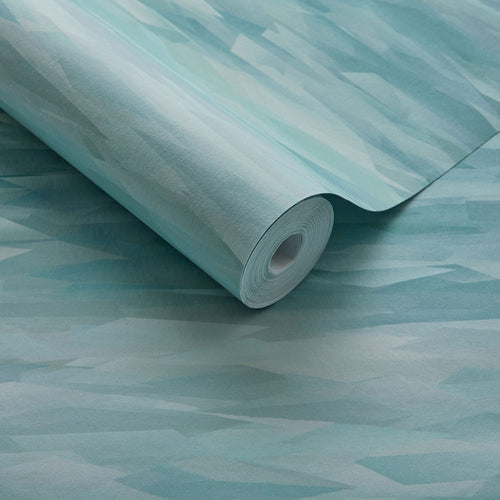 Prism Mineral Green Luxury Geometric Wallpaper