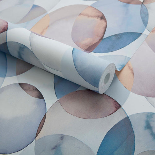 Honesty Opal Blue Luxury Geometric Wallpaper