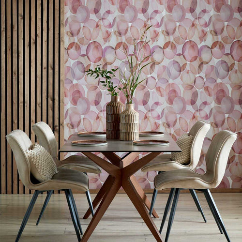 Honesty Shell Pink Luxury Geometric Wallpaper