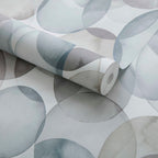 Honesty Pebble Grey Luxury Geometric Wallpaper