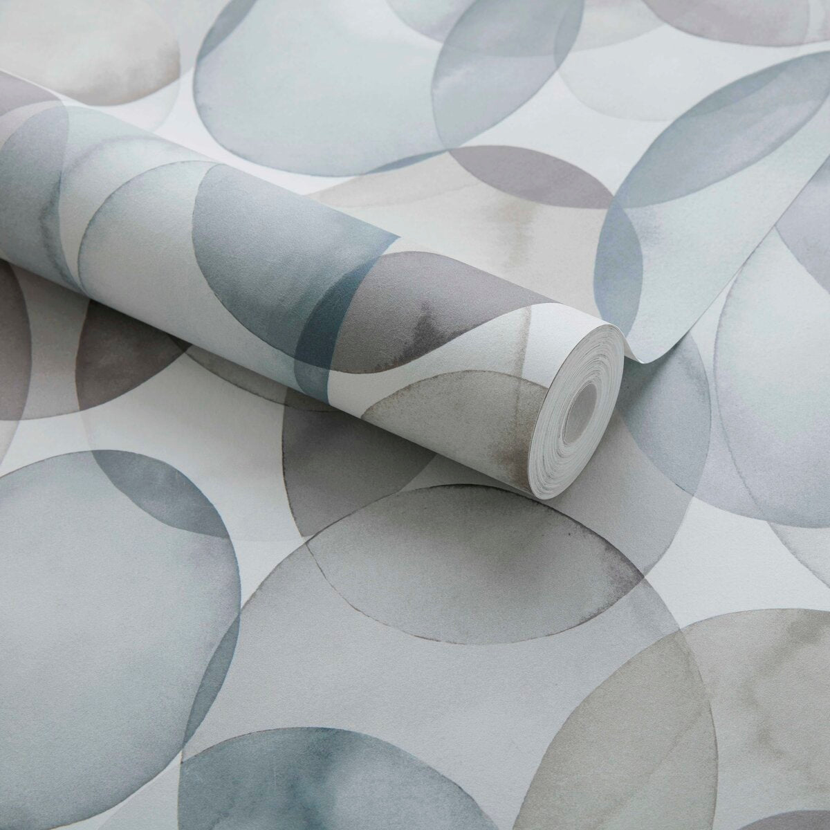 Honesty Pebble Grey Luxury Geometric Wallpaper