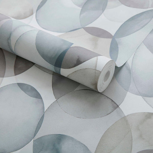 Honesty Pebble Grey Luxury Geometric Wallpaper