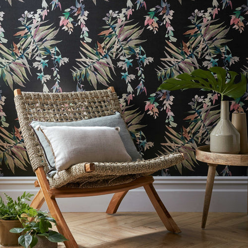 Essence Sable Black Luxury Floral Wallpaper