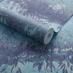 Serenity Indigo Blue Luxury Tree Wallpaper