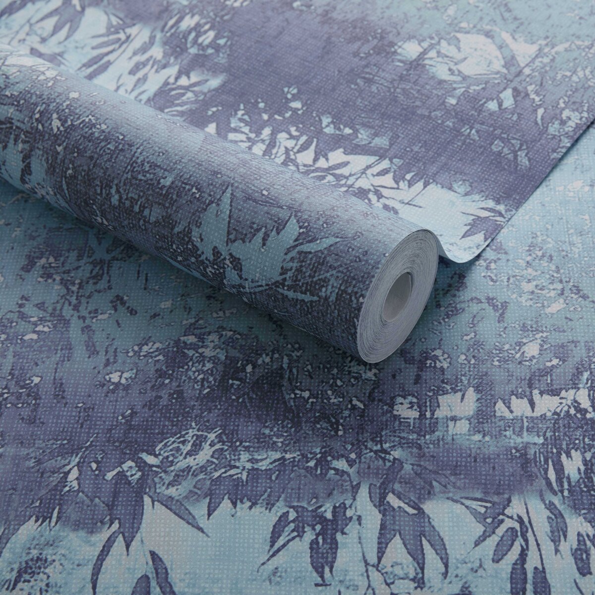 Serenity Indigo Blue Luxury Tree Wallpaper