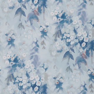 Cascade Cornflower Blue Luxury Floral Wallpaper