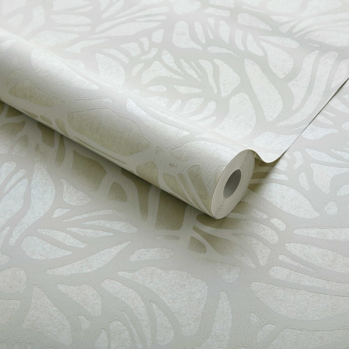 Purity Porcelain Cream Luxury Patterned Wallpaper