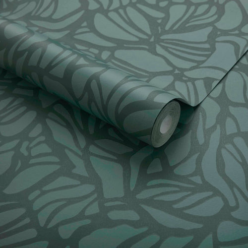 Purity Forest Green Luxury Patterned Wallpaper