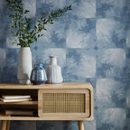 Crystalline Agate Blue Luxury Tile Wallpaper