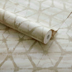 Mineral Butter Cream Luxury Geometric Wallpaper